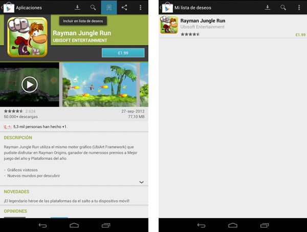 Mi lista de deseos - Google Play Store