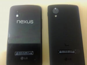Parte trasera del Nexus 4 y del Nexus 5.