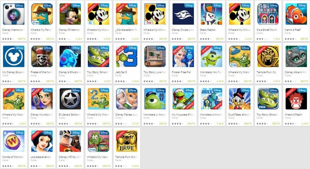 Ofertas Disney Google Play