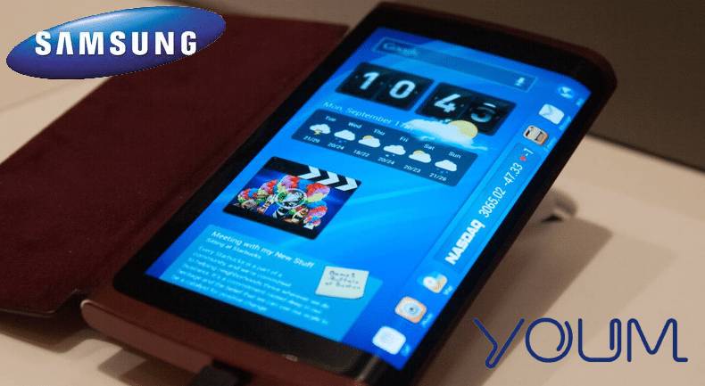 Prototipo smartphone con pantalla flexible Youm