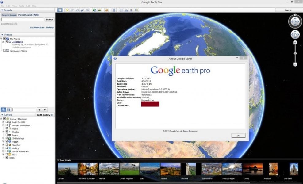Google Earth Pro 7.1.1.1871 Final Screen