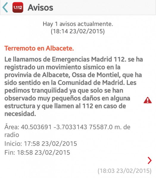 My112 Avisos