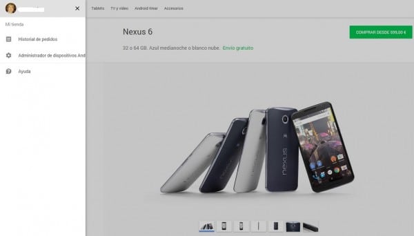 Pestaña 'Mi Tienda' en Google Store