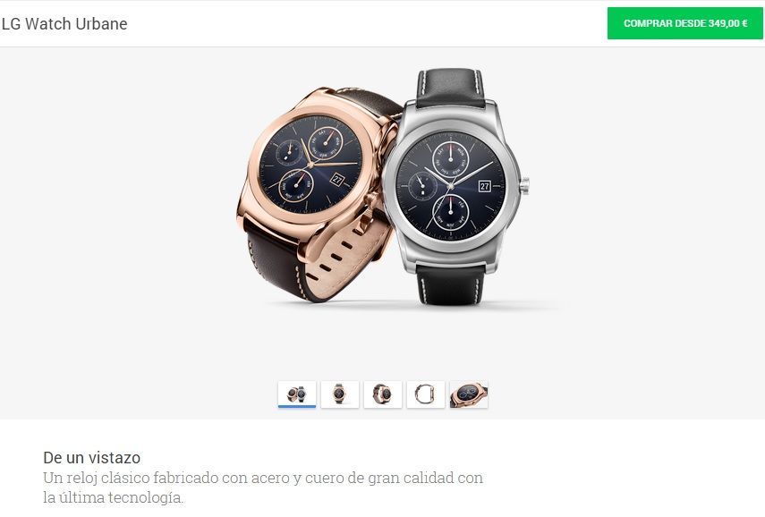 LG Watch Urbane en Google Play