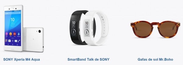 Sony Xperia M4 Aqua + SmartBand Talk + Gafas Mr. Boho = 299€ 