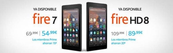 Fire 7 y Fire 8 HD