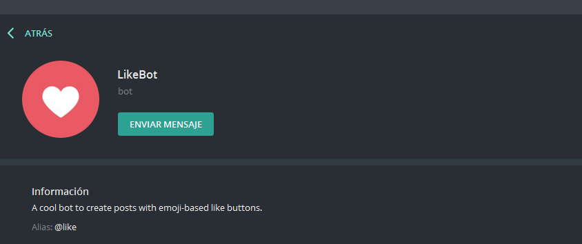 Like Bot Telegram